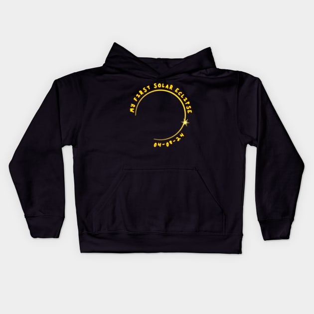 My first Solar Eclipse.  04-08-24 Kids Hoodie by Blended Designs